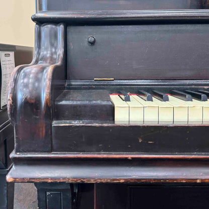 CURRENT SHOP WORK - 1890 Emerson 58" Wood Finish Commissioned Upright Piano