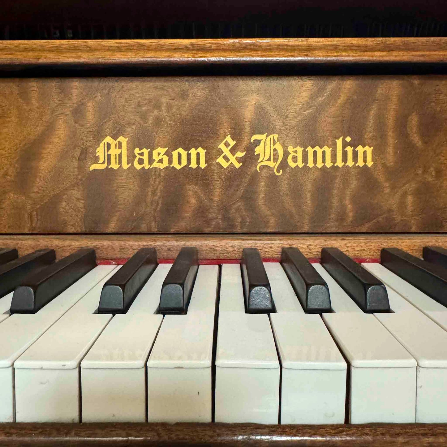 CURRENT SHOP WORK - 1893 Mason & Hamlin 57" Wood Finish Commissioned Upright Piano