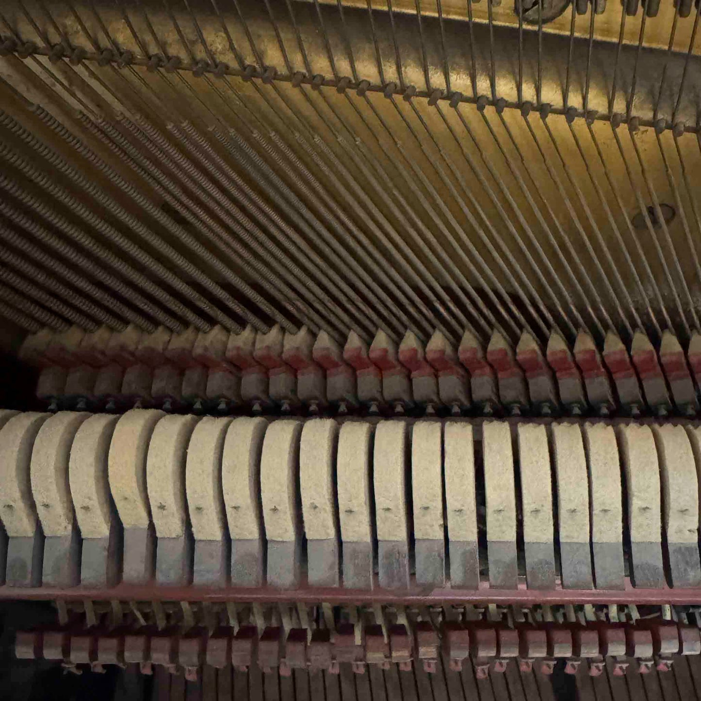 CURRENT SHOP WORK - 1893 Mason & Hamlin 57" Wood Finish Commissioned Upright Piano