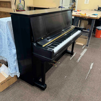 SOLD 1957 Steinway & Sons 47" Satin Black Commissioned Studio Upright Piano