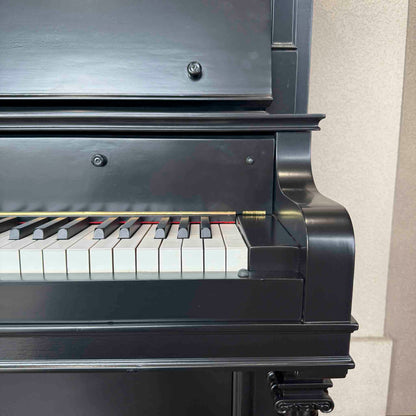 CURRENT SHOP WORK - 1903 Everett 55" Wood Finish Commissioned Upright Piano