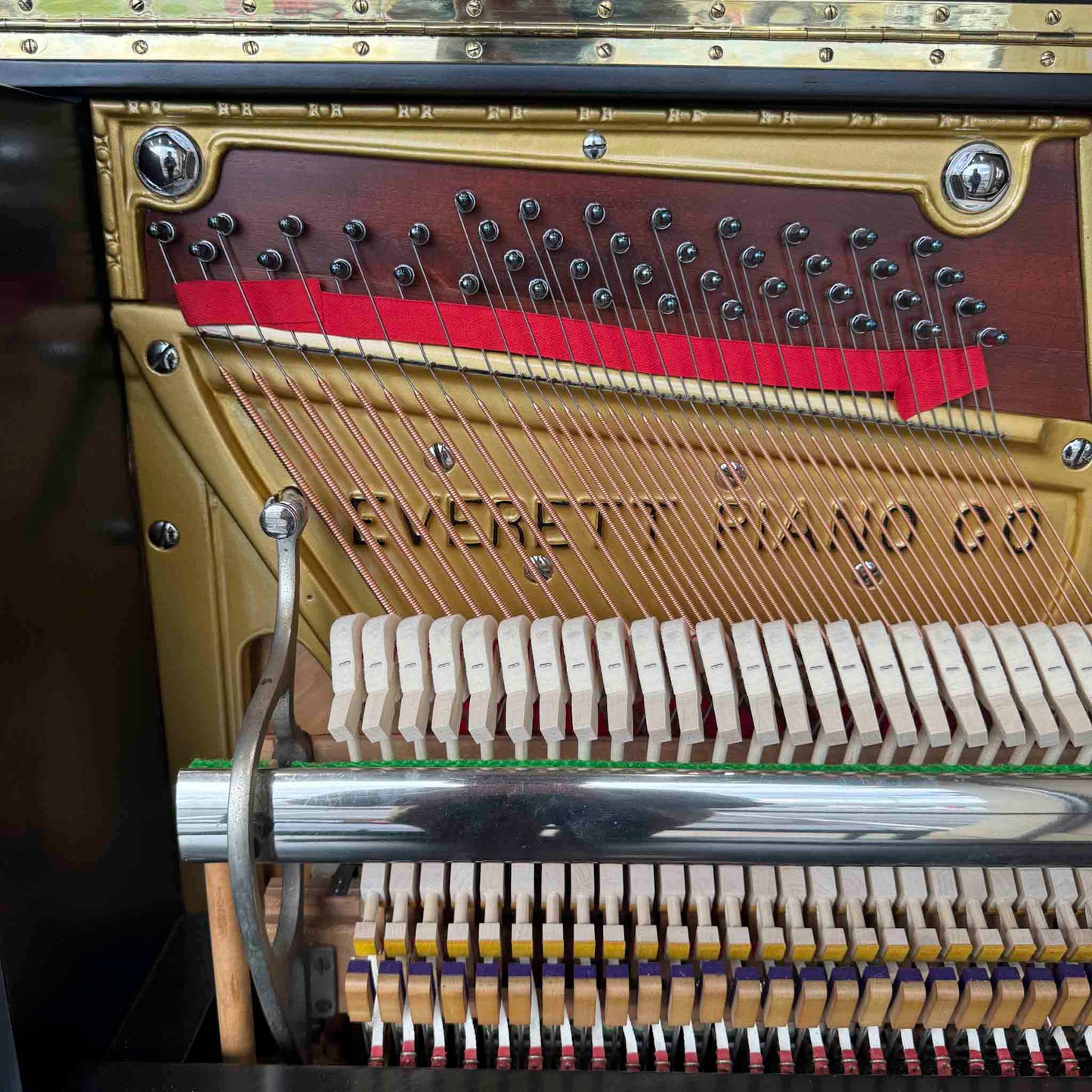 CURRENT SHOP WORK - 1903 Everett 55" Wood Finish Commissioned Upright Piano