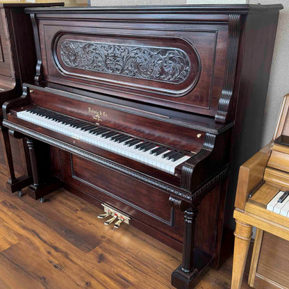 CURRENT SHOP WORK - 1895 Ludwig & Co Wood Finish Commissioned Upright Piano