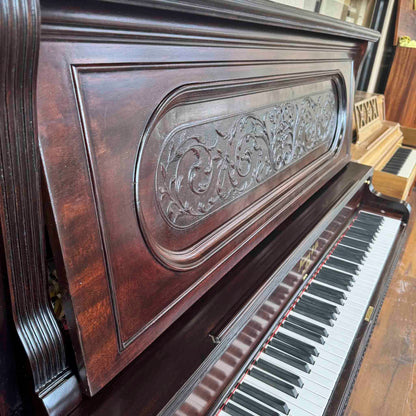 CURRENT SHOP WORK - 1895 Ludwig & Co Wood Finish Commissioned Upright Piano