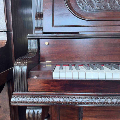 CURRENT SHOP WORK - 1895 Ludwig & Co Wood Finish Commissioned Upright Piano