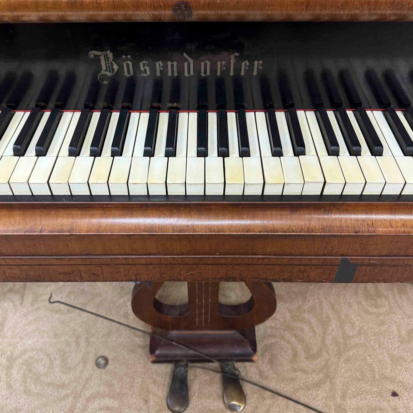 CURRENT SHOP WORK - 1881 Bosendorfer (Viennese action) Wood Finish 6'3" Commissioned Grand Piano
