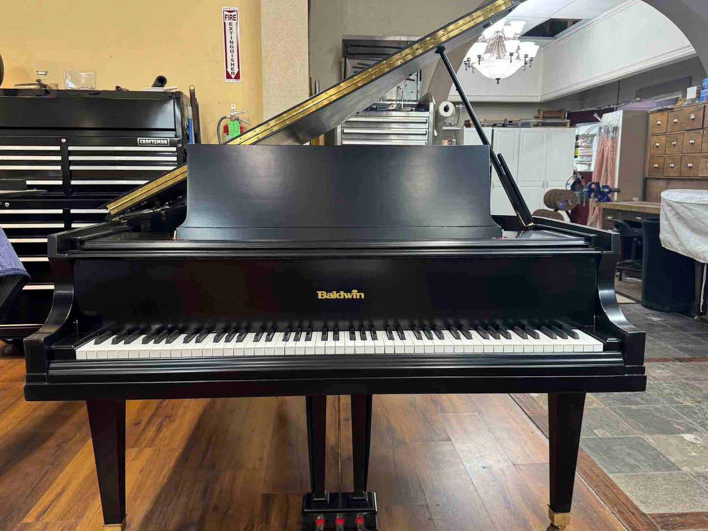 CURRENT SHOP WORK - 1978 Baldwin R 5'7" Satin Black Commissioned Grand Piano