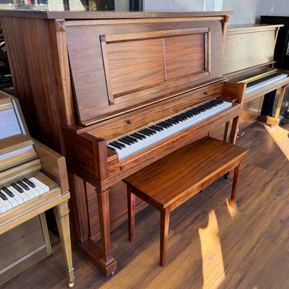 CURRENT SHOP WORK - 1918 Marshall & Wendell 55" Wood Finish Commissioned Upright Piano
