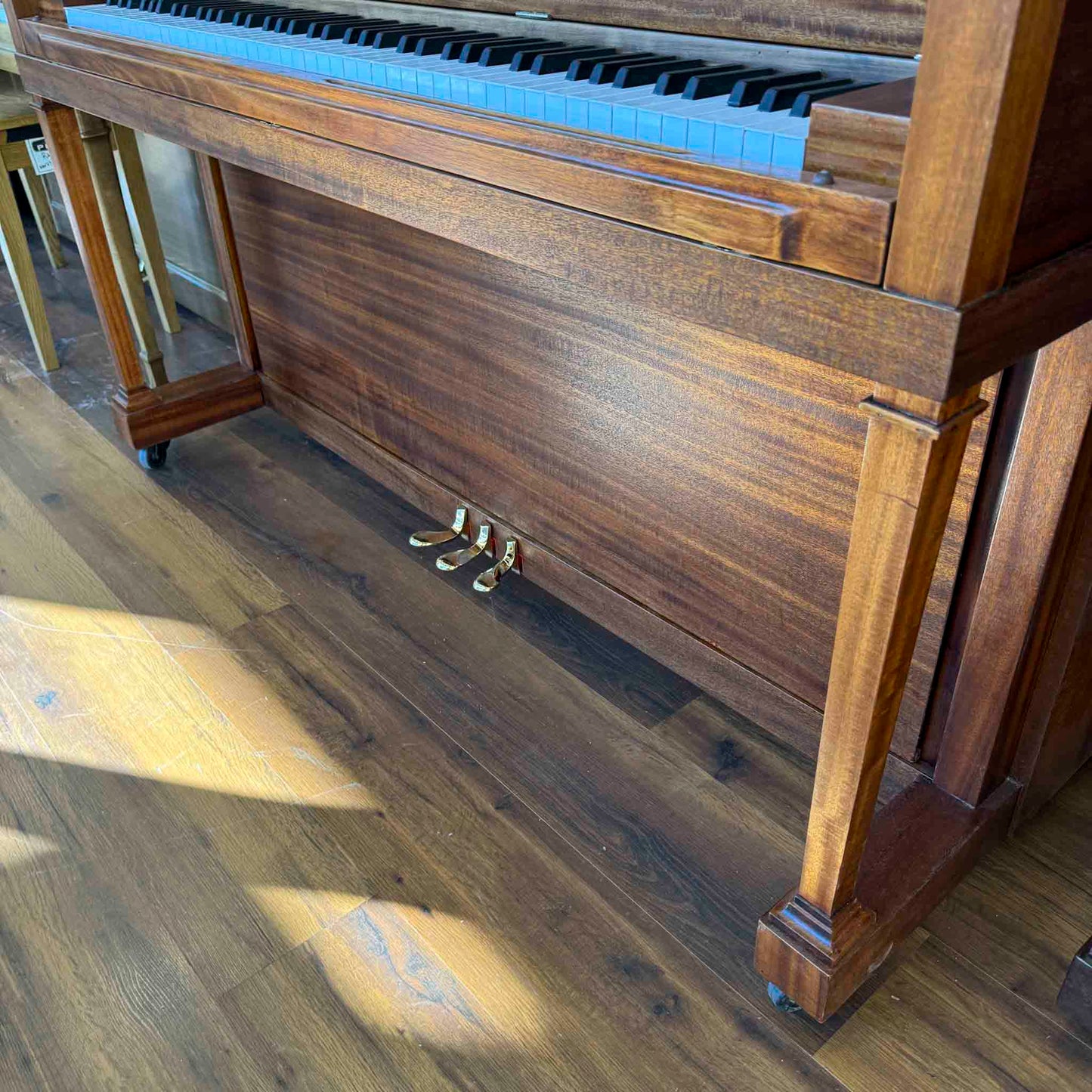 CURRENT SHOP WORK - 1918 Marshall & Wendell 55" Wood Finish Commissioned Upright Piano