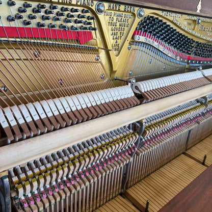 CURRENT SHOP WORK - 1918 Marshall & Wendell 55" Wood Finish Commissioned Upright Piano