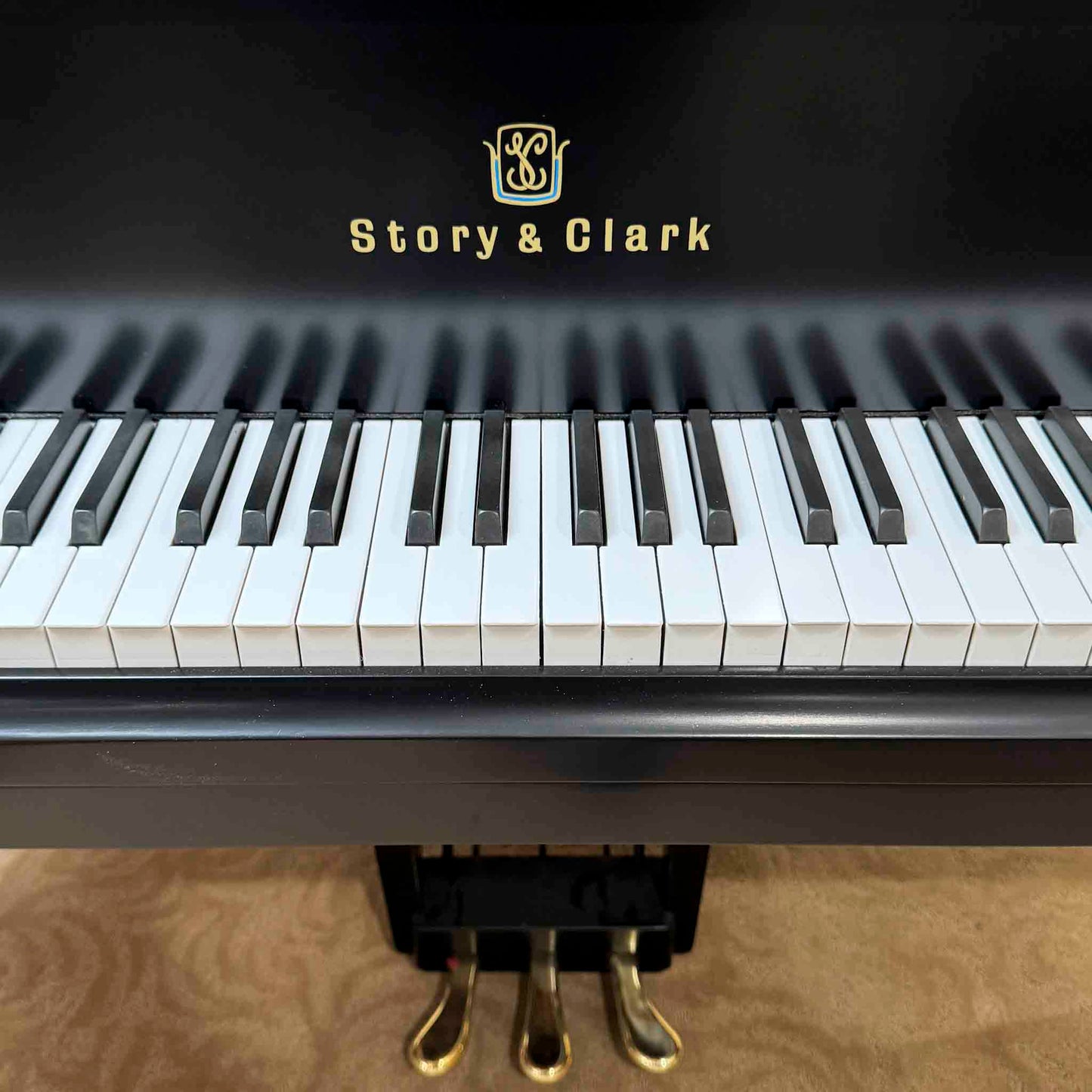 1995 Story & Clark 5'1" Satin Black Baby Grand Piano