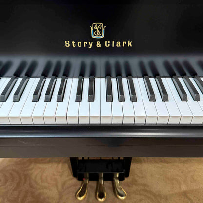 1995 Story & Clark 5'1" Satin Black Baby Grand Piano