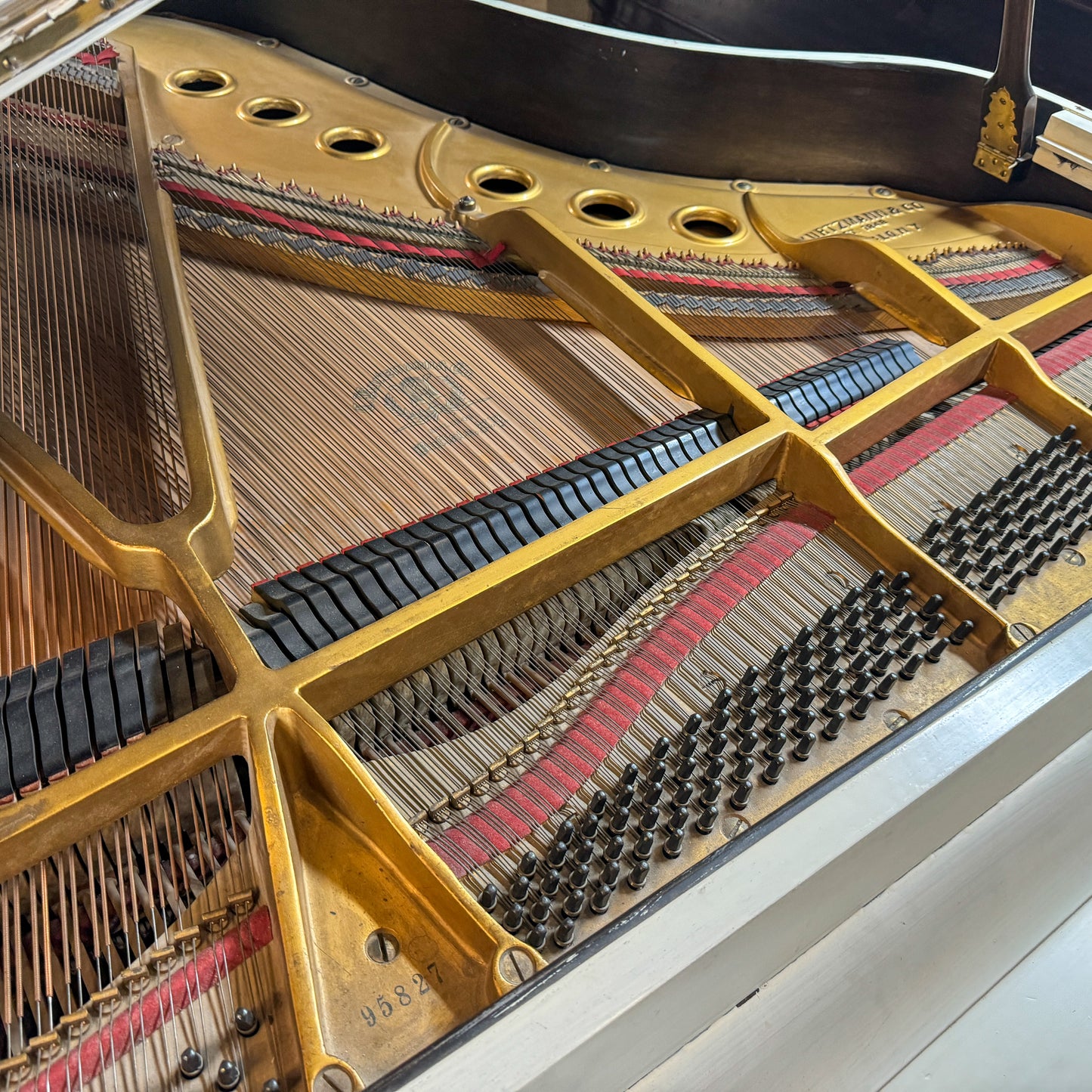 SOLD 1929 Kurtzmann White Finish Commissioned Grand Piano with Self-Playing QRS System