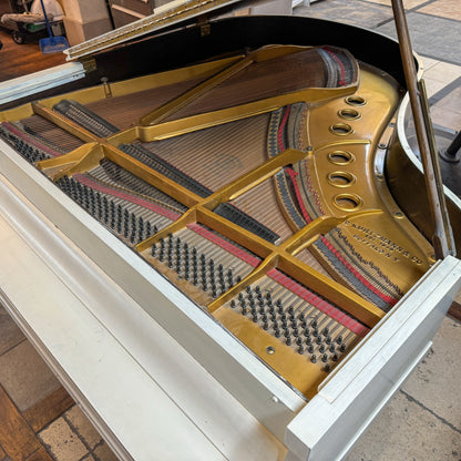 SOLD 1929 Kurtzmann White Finish Commissioned Grand Piano with Self-Playing QRS System