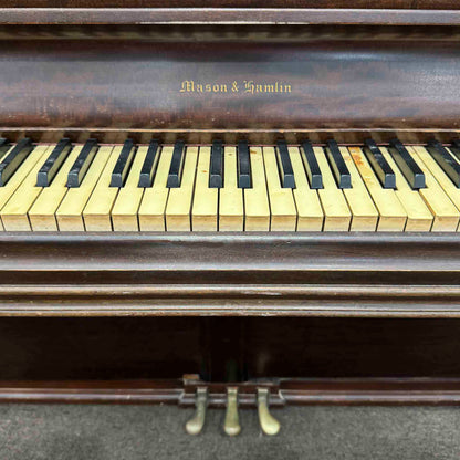 CURRENT SHOP WORK - 1948 Mason & Hamlin Model E 41" Wood Finish Commissioned Conosle Piano