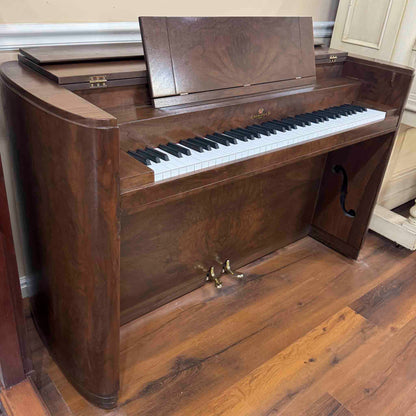 SOLD 1937 Wurlitzer 34" Wood Finish Commissioned Spinet Piano