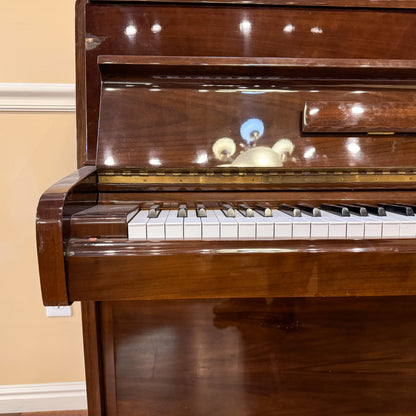 Young Chang U-10743" Polished Walnut Console Piano