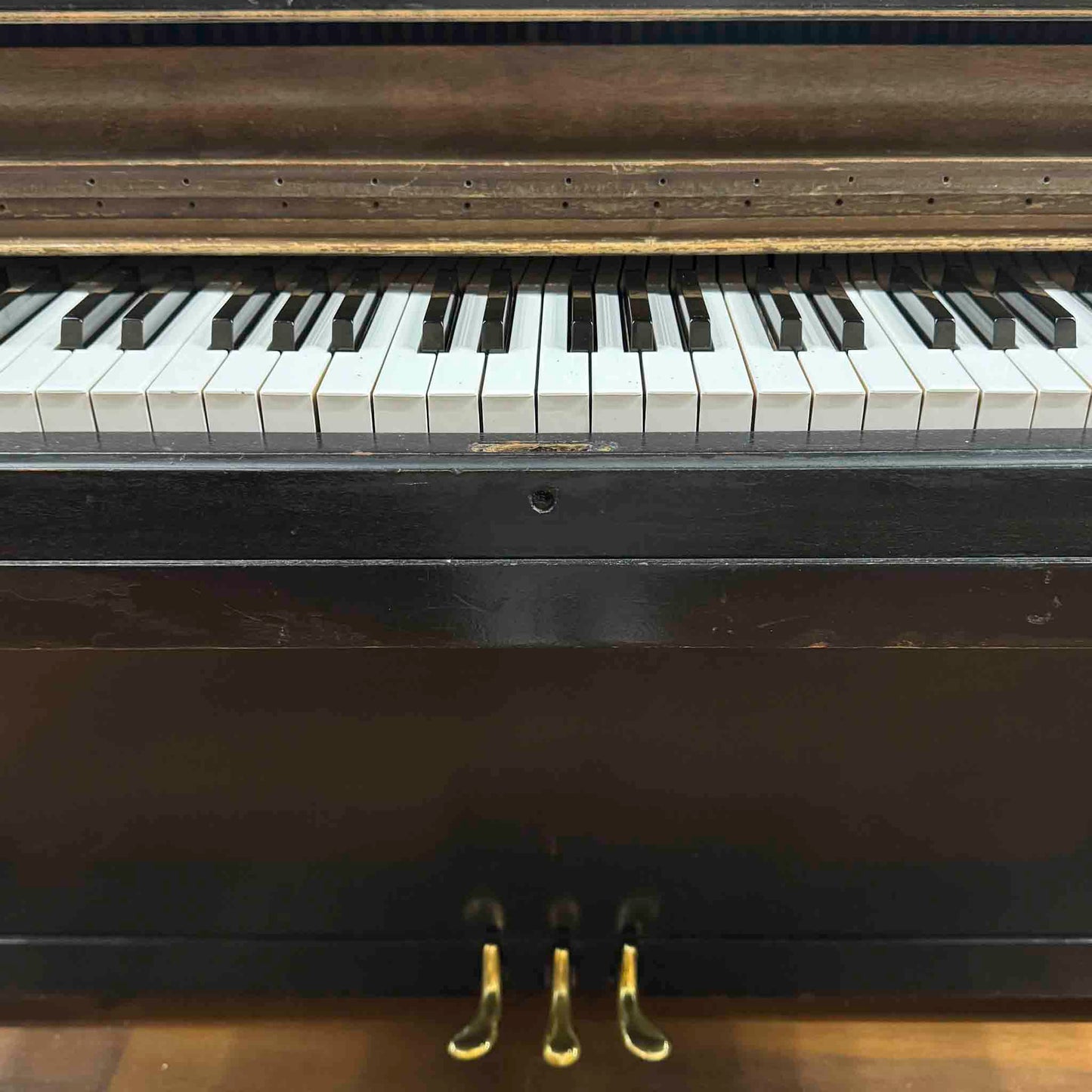CURRENT SHOP WORK 1927 Kurtzmann 55" Black Finish Commissioned Upright Piano