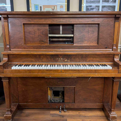 CURRENT SHOP WORK 1920 P.S. Wick 55" Wood Finish Commissioned Upright Player Piano