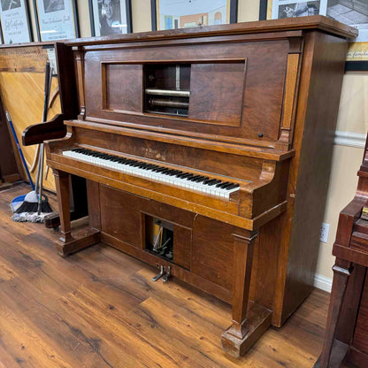 CURRENT SHOP WORK 1920 P.S. Wick 55" Wood Finish Commissioned Upright Player Piano