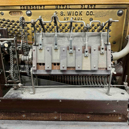 CURRENT SHOP WORK 1920 P.S. Wick 55" Wood Finish Commissioned Upright Player Piano