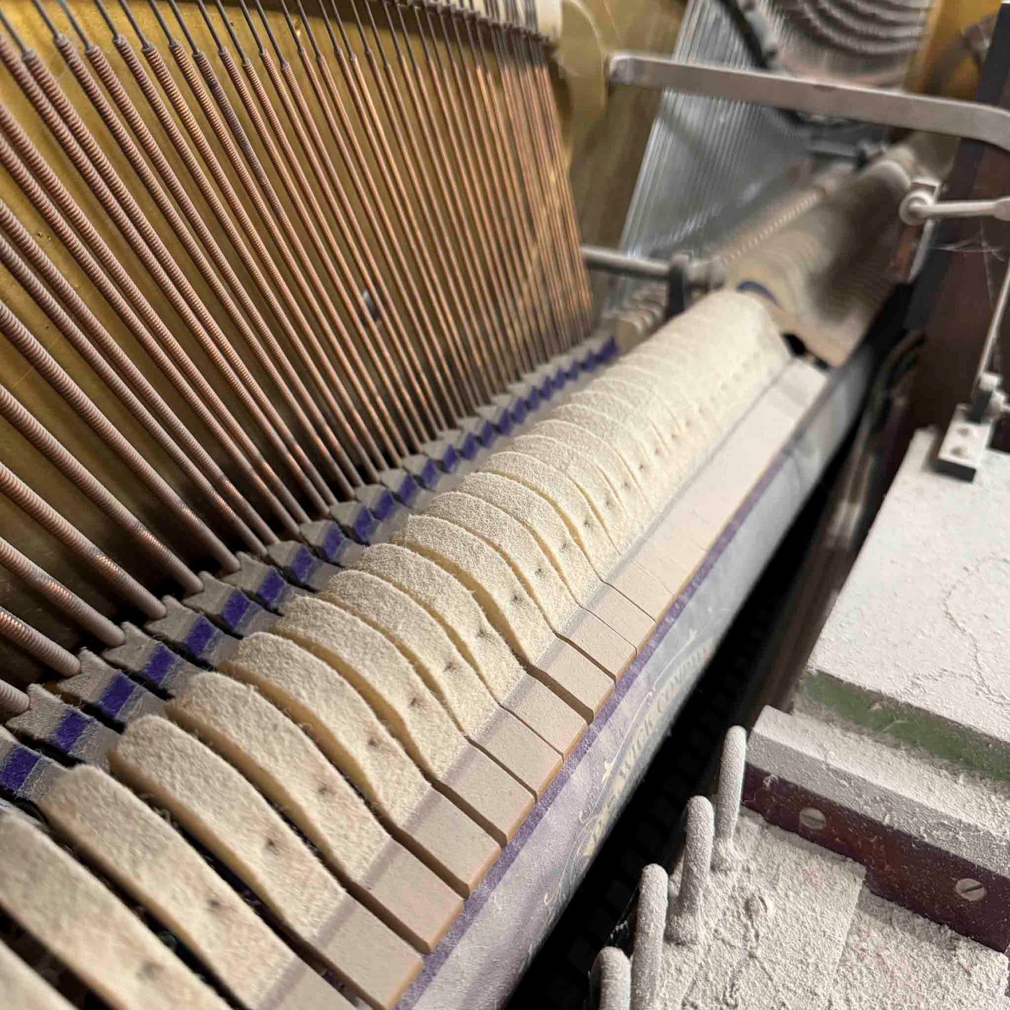 CURRENT SHOP WORK 1920 P.S. Wick 55" Wood Finish Commissioned Upright Player Piano