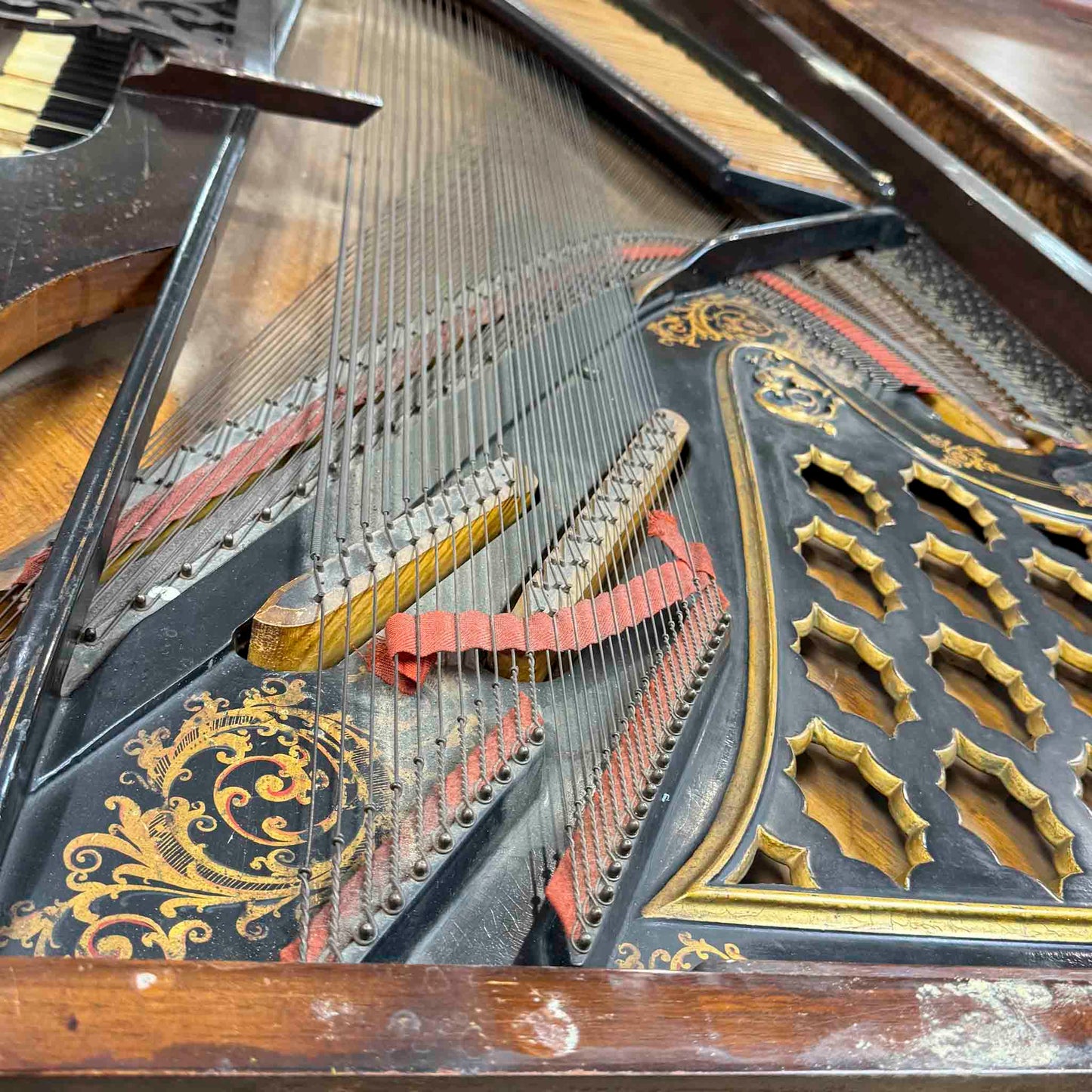 CURRENT SHOP WORK 1860 Steinway 6'9" Wood Finish Commissioned Square Grand Piano