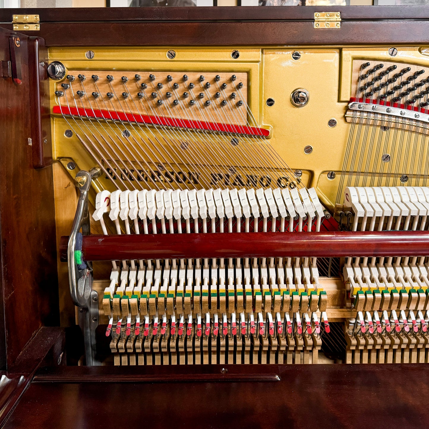 SOLD 1885 Emerson Wood Finish 57" Commissioned Upright