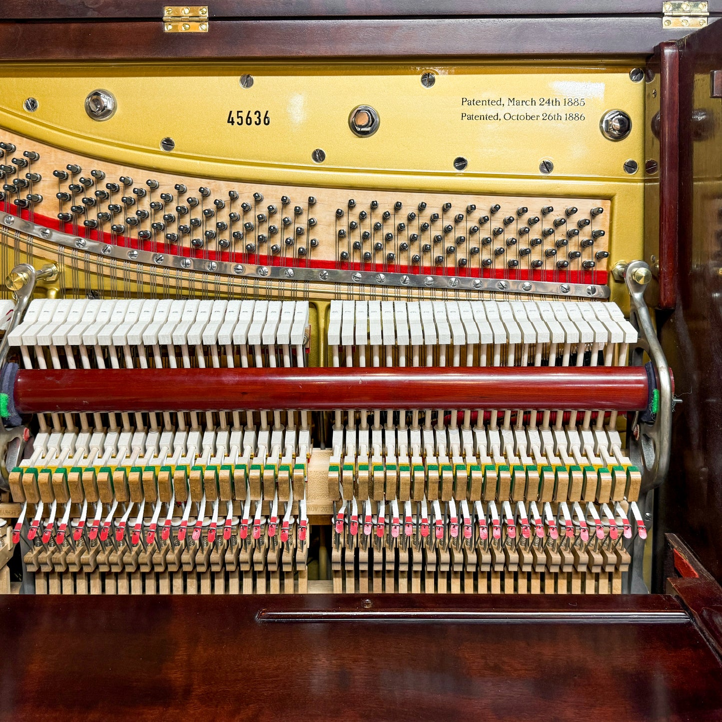 SOLD 1885 Emerson Wood Finish 57" Commissioned Upright