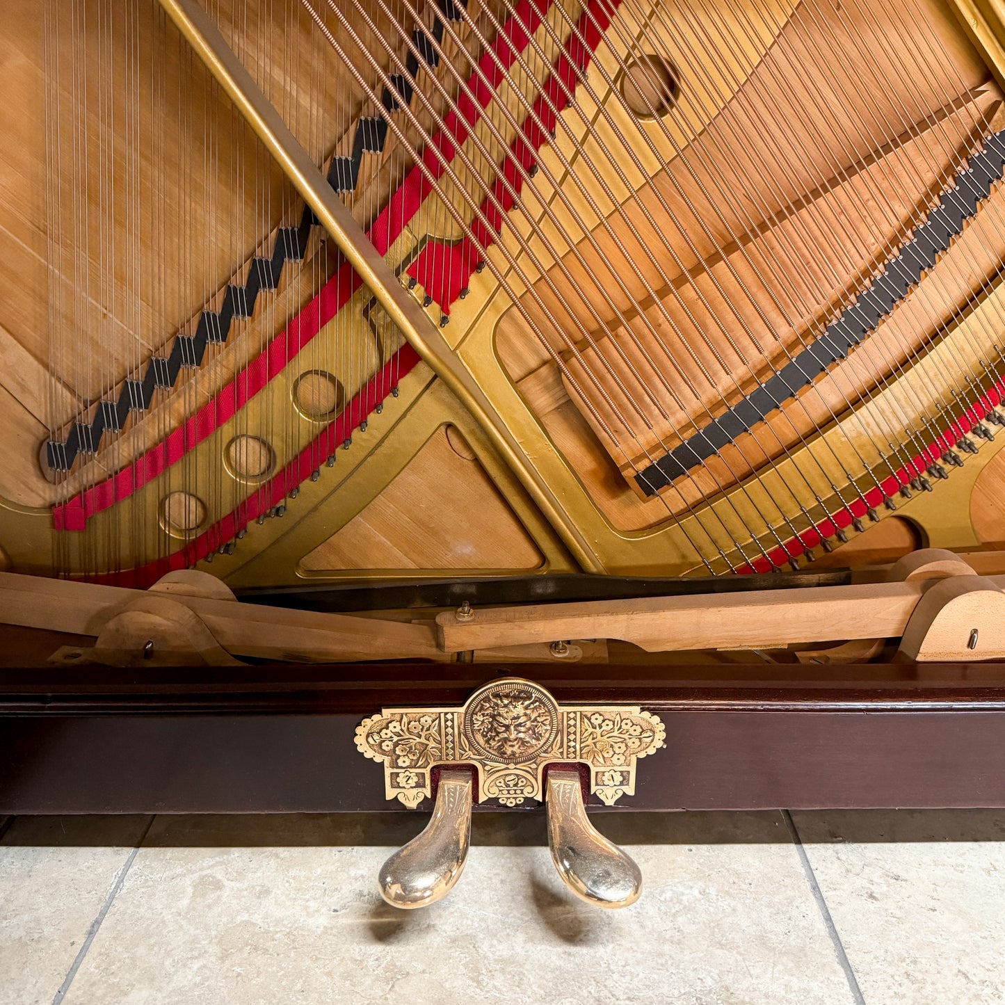 SOLD 1885 Emerson Wood Finish 57" Commissioned Upright
