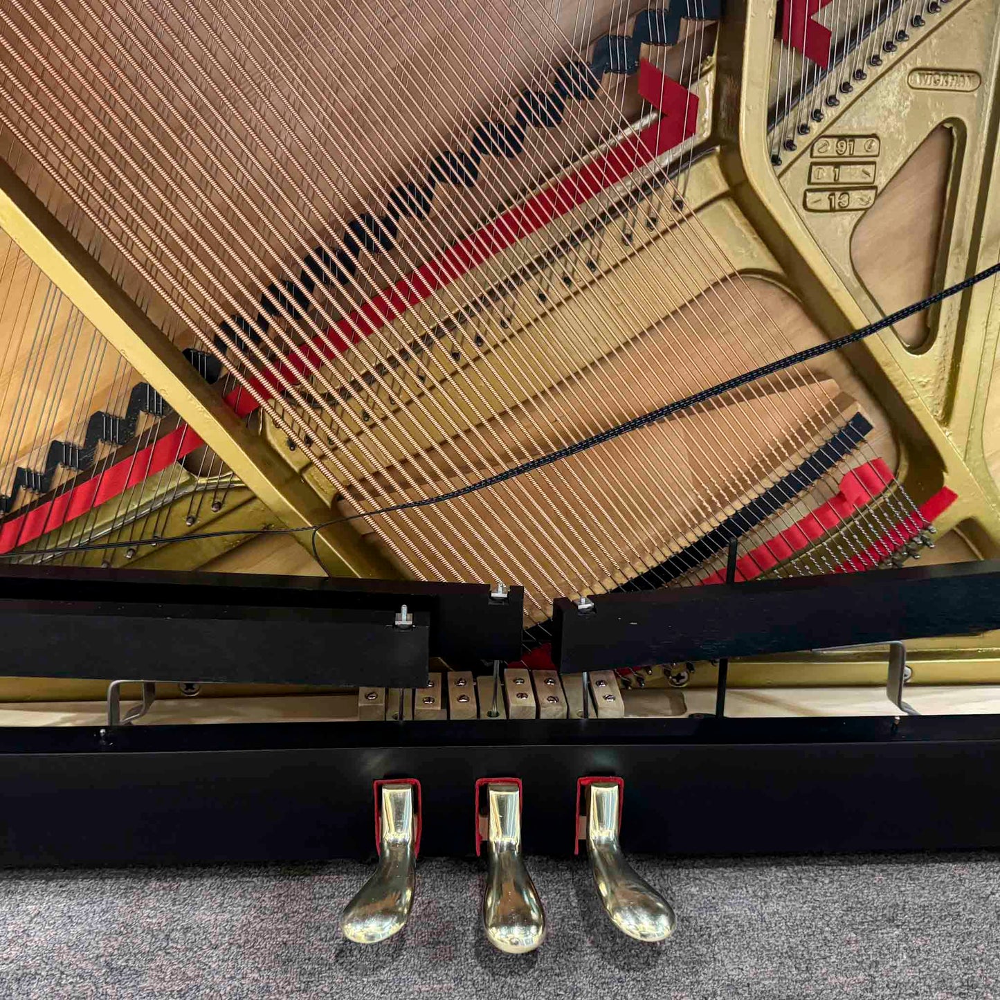 CURRENT SHOP WORK - 1977 Mason & Hamlin 43" Satin Black Commissioned Console Piano