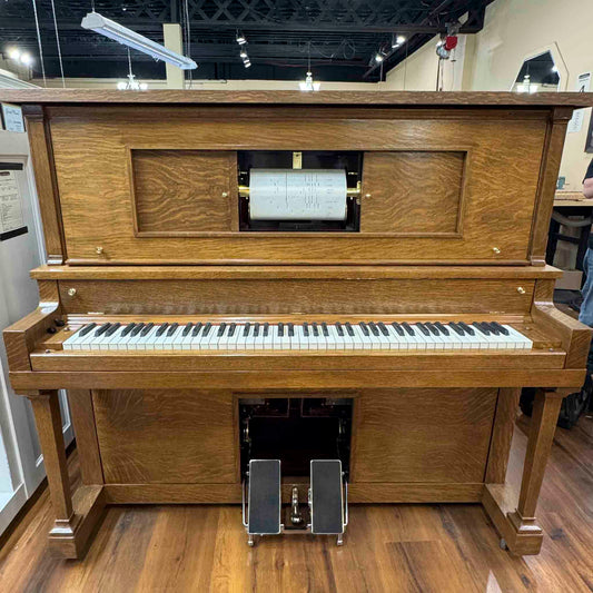 HEIRLOOM RESTORATION 1920 Zeck 54" Commissioned Upright Player Piano