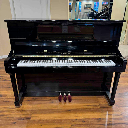 SOLD A. Geyer GU-123 48" Polished Black Upright Piano