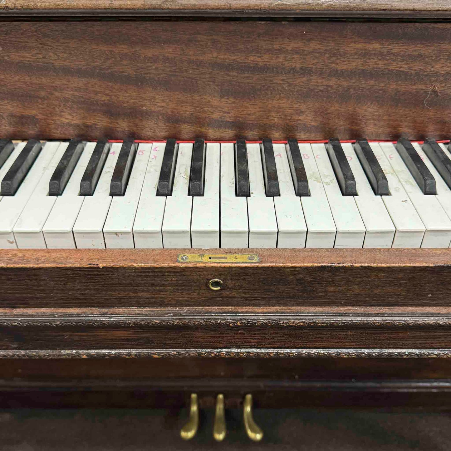 CURRENT SHOP WORK 1905 Davies and Sons Wood Finish Commissioned Upright Piano
