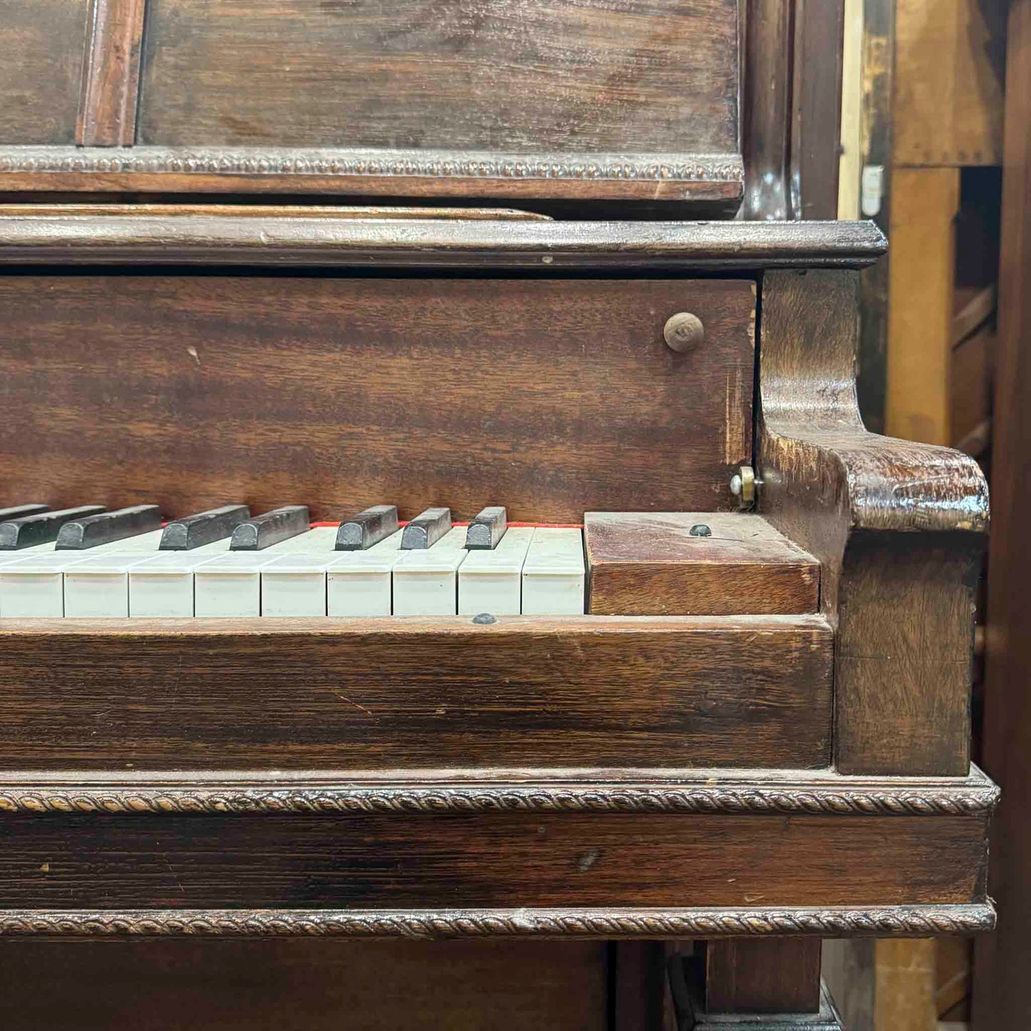 CURRENT SHOP WORK 1905 Davies and Sons Wood Finish Commissioned Upright Piano