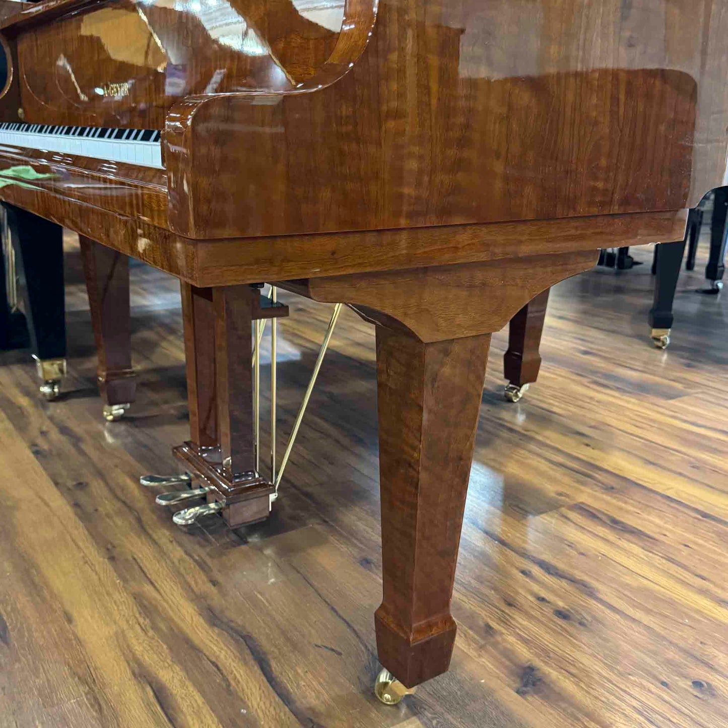 A. Geyer GG-160 5'3" Polished Walnut Baby Grand Piano