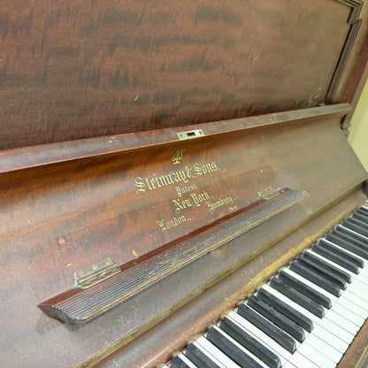 CURRENT SHOP WORK - 1908 Steinway Wood Finish Commissioned Upright Player Piano