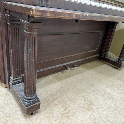 CURRENT SHOP WORK - 1908 Steinway Wood Finish Commissioned Upright Player Piano