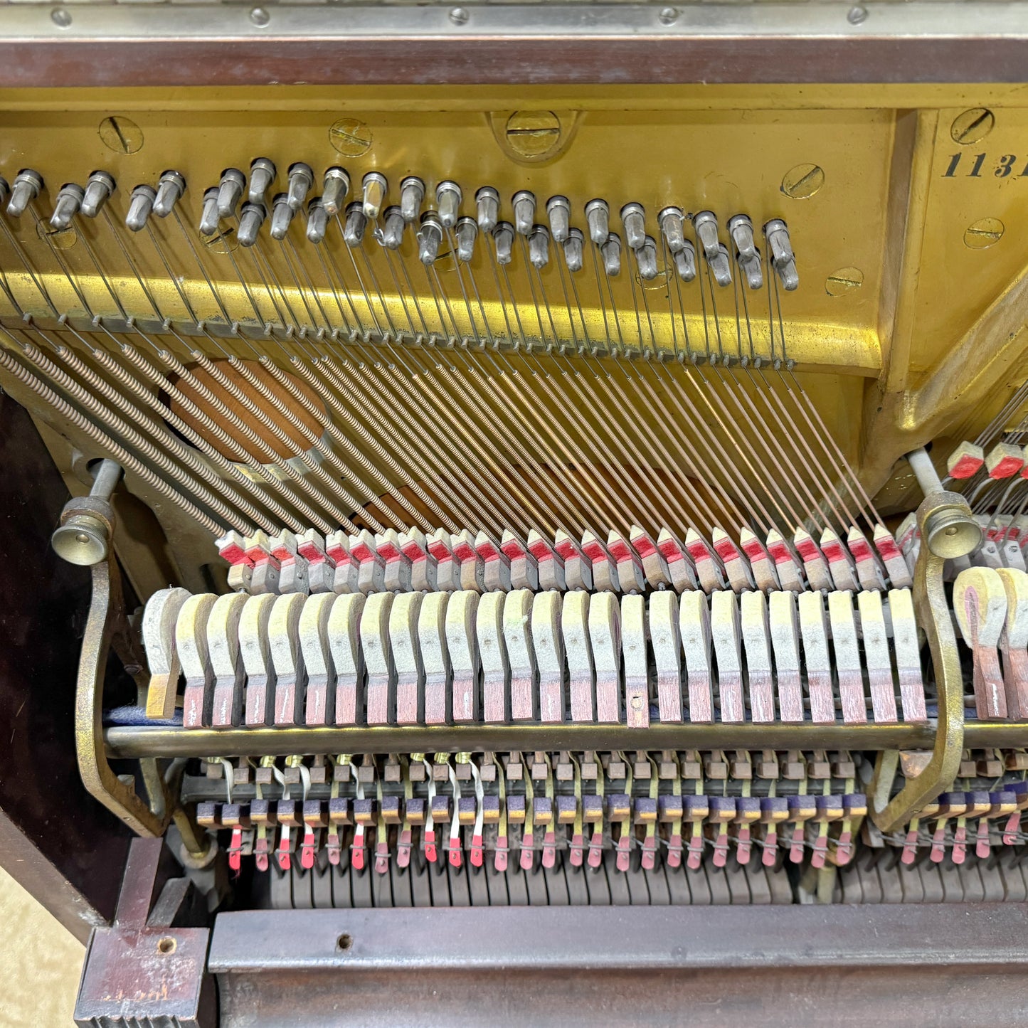 CURRENT SHOP WORK - 1908 Steinway Wood Finish Commissioned Upright Player Piano