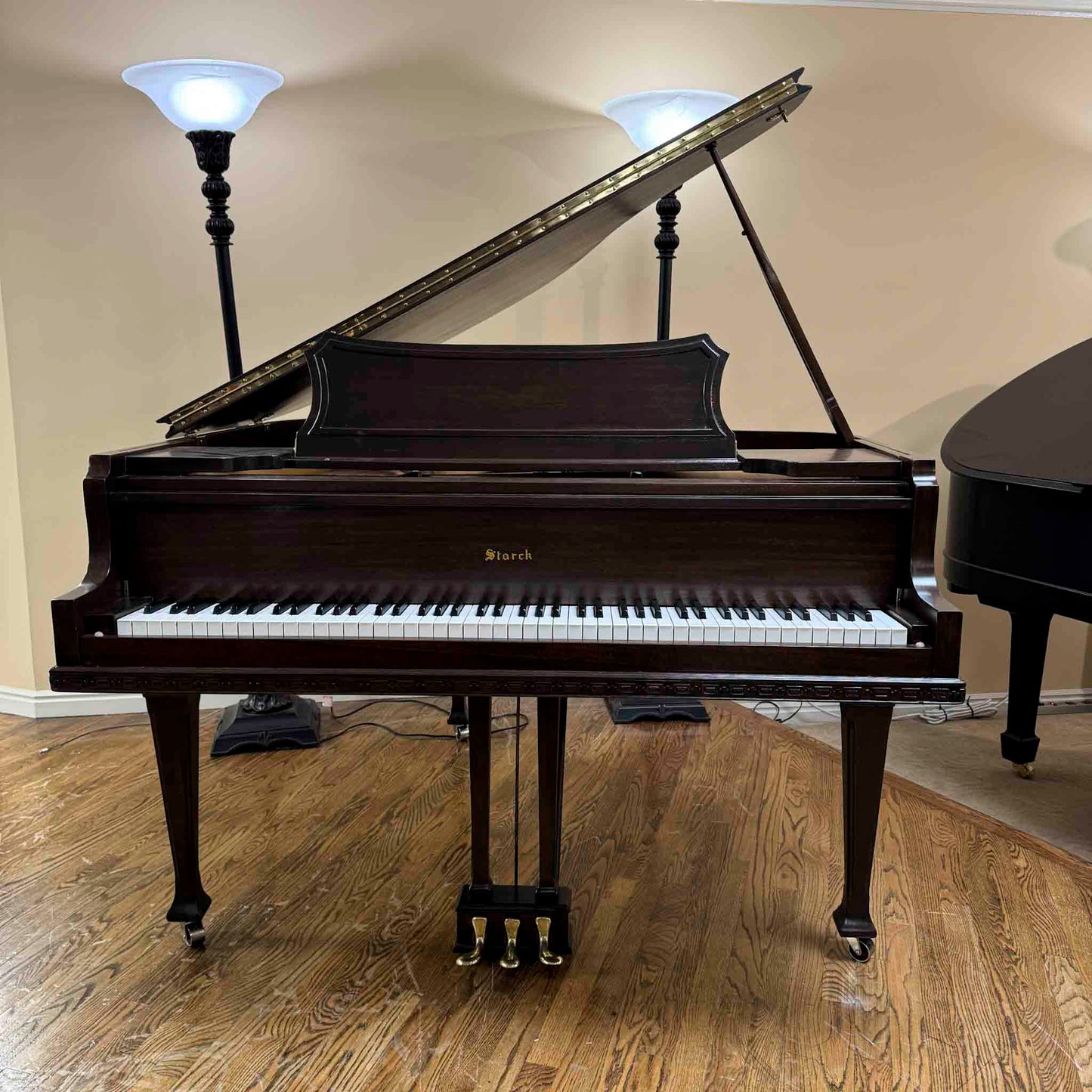 1920 Starck 4'11" Wood Finish Baby Grand Piano