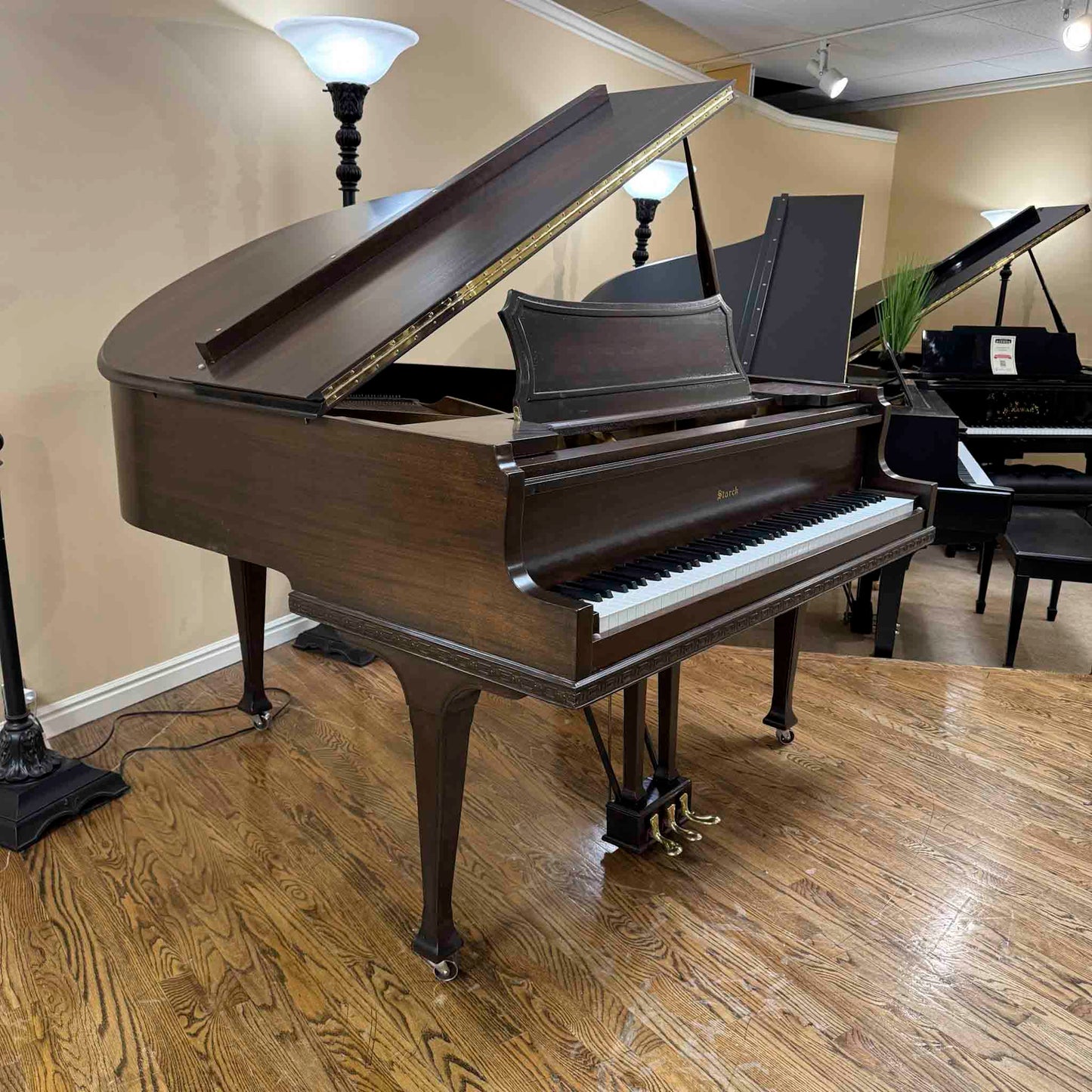 1920 Starck 4'11" Wood Finish Baby Grand Piano