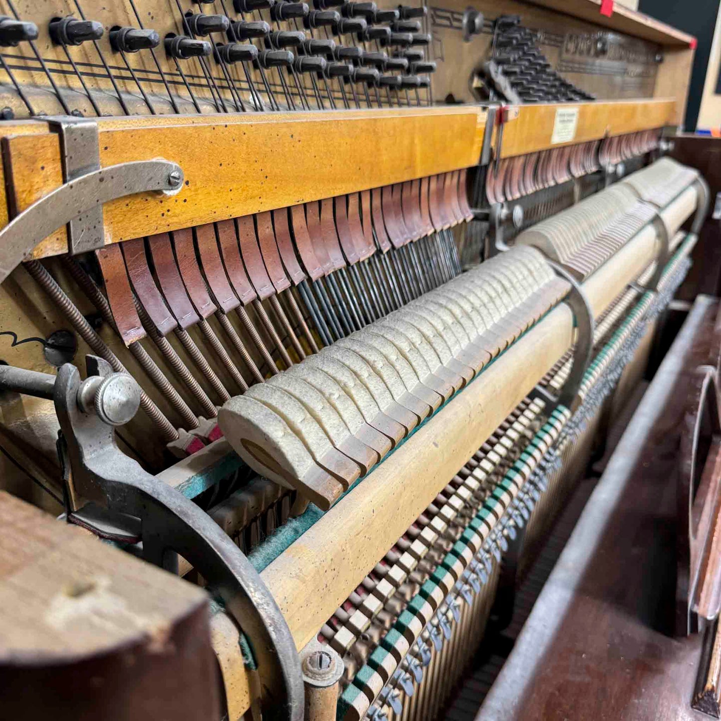 CURRENT SHOP WORK 1896 Crown 57" Wood Finish Commissioned Upright Piano