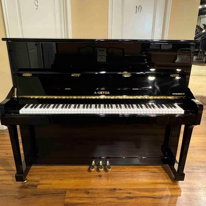 A. Geyer GU-123 48" Polished Black Upright Piano