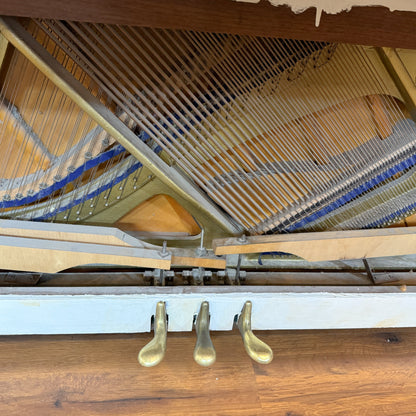 AVAILABLE TO RESTORE: CALL FOR CUSTOM PRICING - 1966 Astin Weight 38" White Spinet Piano