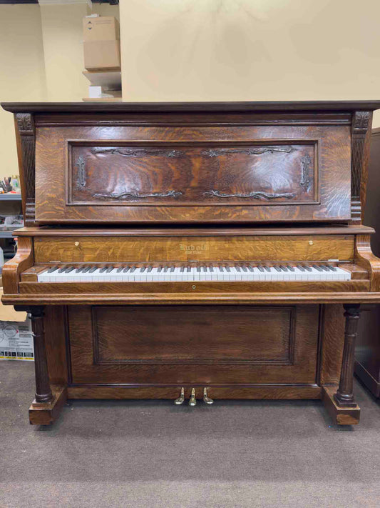CURRENT SHOP WORK - 1915 Rudolf 56" Wood Finish Commissioned Upright Piano