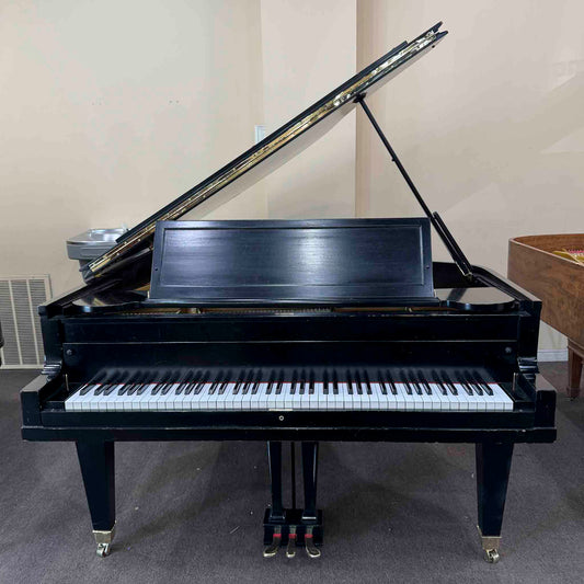 CURRENT SHOP WORK 1922 Baldwin R 5'8" Black Satin Commissioned Grand Piano