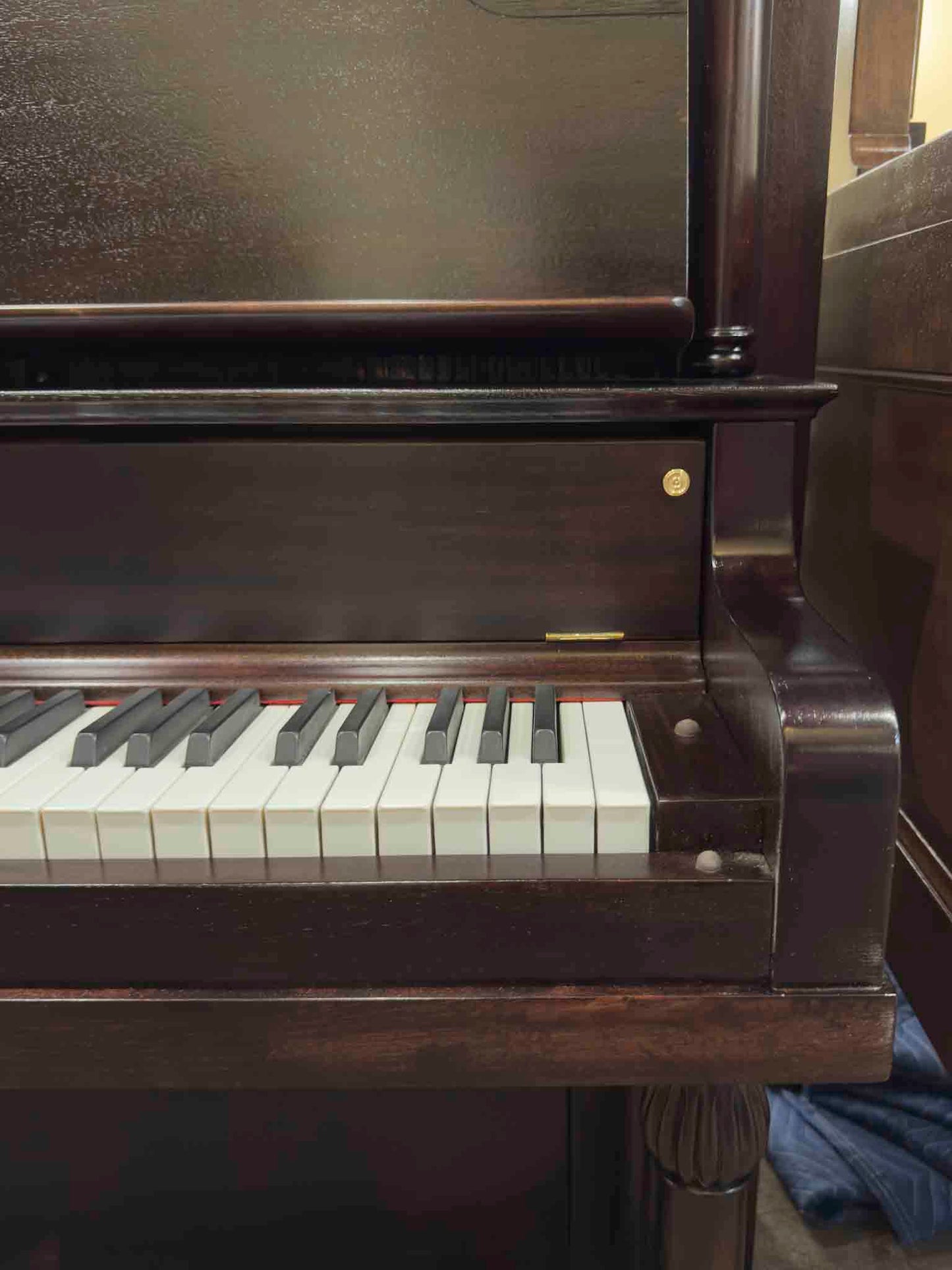 HEIRLOOM RESTORATION 1907 Walworth Schulz & Co. 56" Mahogany Wood Finish Commissioned Upright Piano