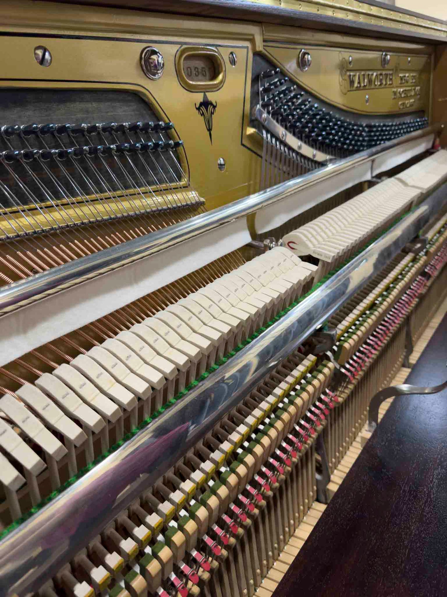 HEIRLOOM RESTORATION 1907 Walworth Schulz & Co. 56" Mahogany Wood Finish Commissioned Upright Piano