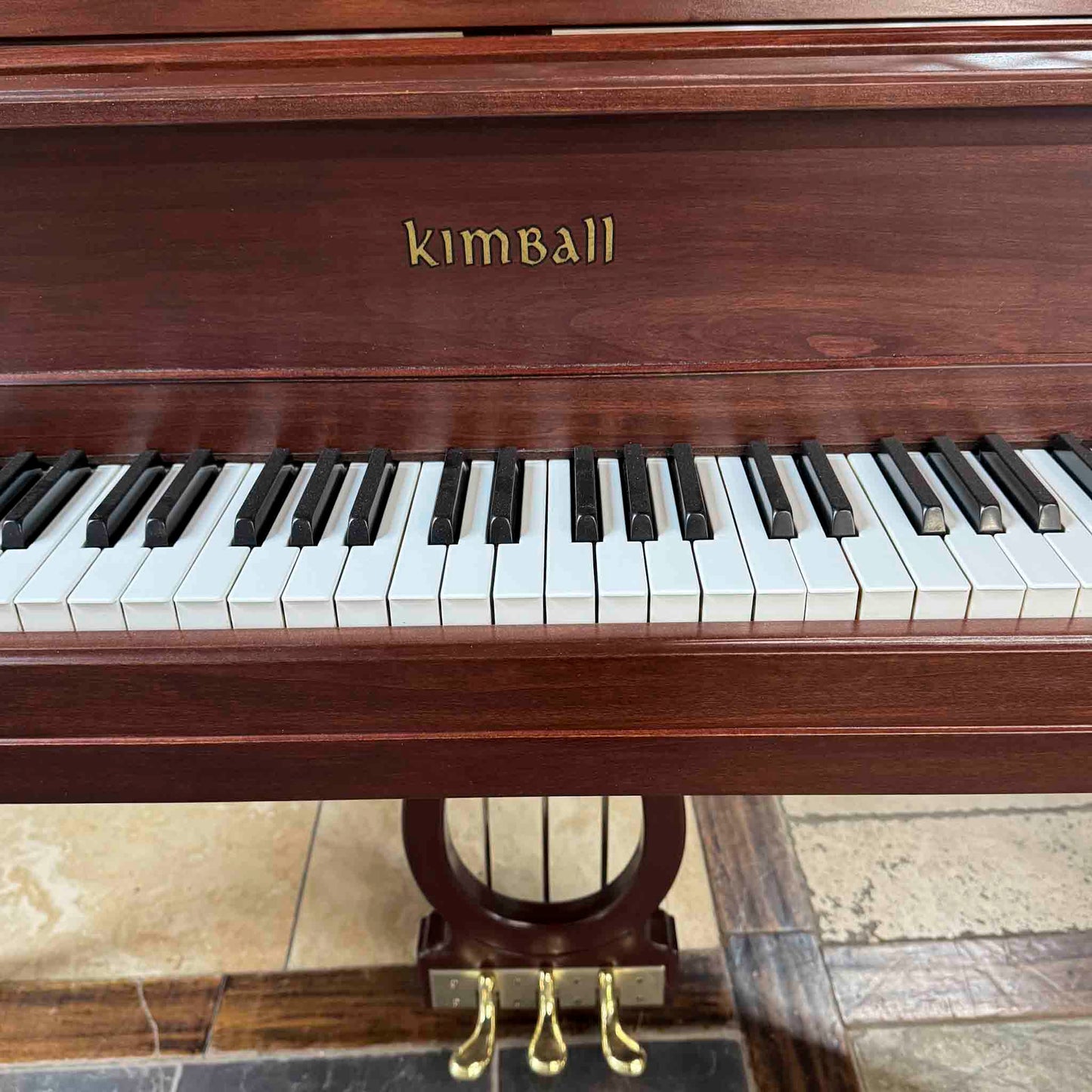 CURRENT SHOP WORK 1976 Kimball 4'10" Wood Finish Commissioned Baby Grand Piano
