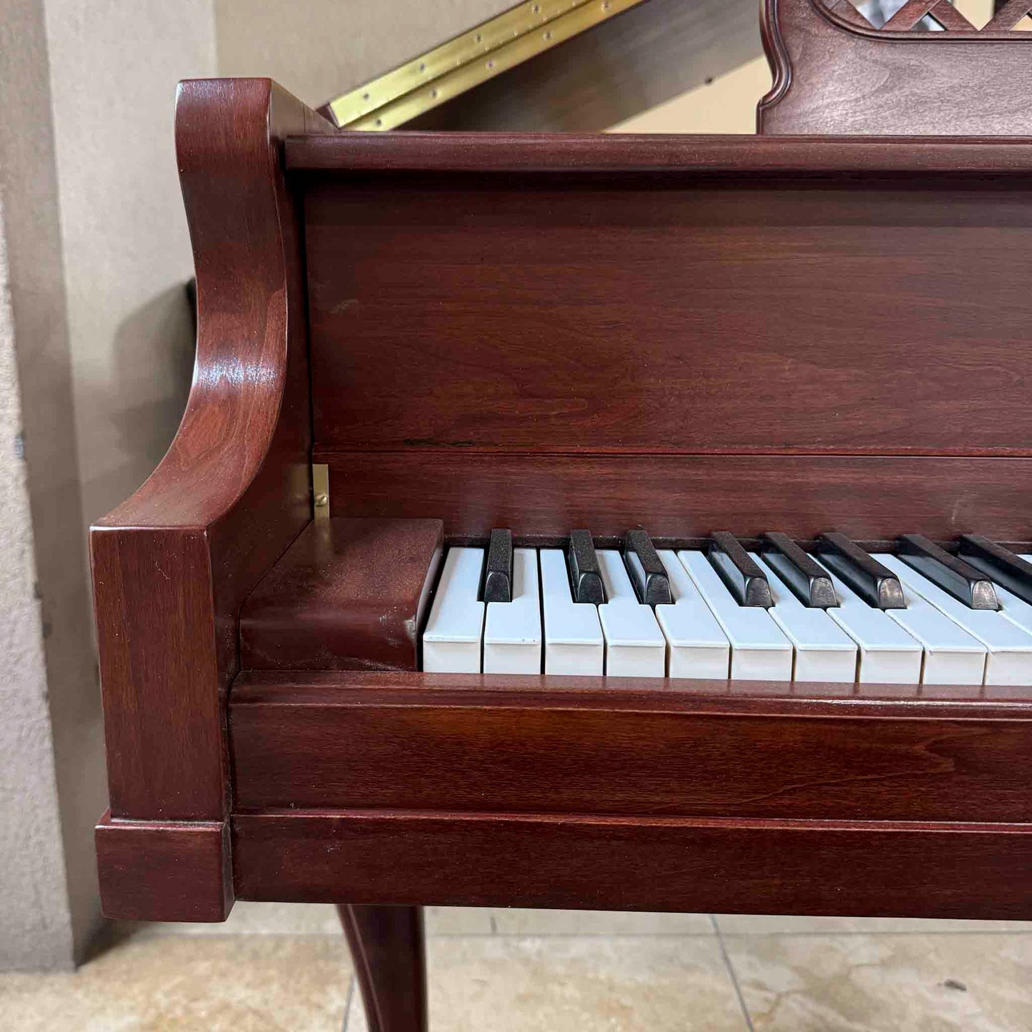 CURRENT SHOP WORK 1976 Kimball 4'10" Wood Finish Commissioned Baby Grand Piano